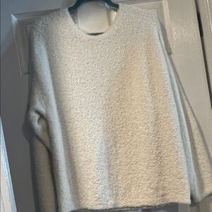 Stars Above Cozy Off-White Crew Neck Sweater